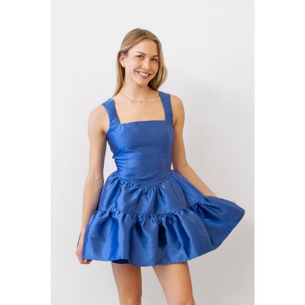 Elliatt Oleander Fit And Flare Dress In cobalt Blue Wedding Guest size S NWT